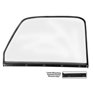 DOOR WINDOW GLASS RH 47-50 W/BLACK
