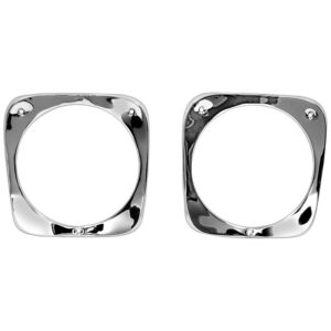 HEAD LAMP BEZEL 64-66 PAIR CHROME