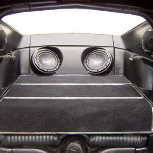 67 - 68 Mustang rear trap door with woofer cut out