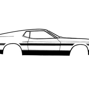 71-72 Rally Stripes (Black)