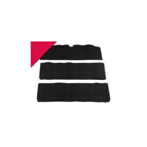 65-68 Ford Mustang Fastback Floor Carpet - Rear fold seat - Bright Red