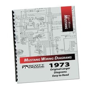 1973 Ford Mustang Technical Specification Book - Wiring diagram large
