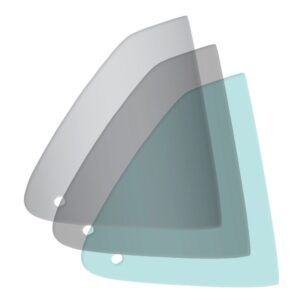 69-70 Ford Mustang Fastback Quarter Glass - Left - Smoke, Tinted: Yes