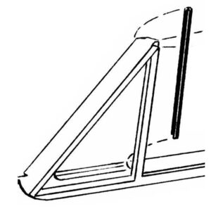 65 - 66 mustang vent window division bar weatherstrip (each)