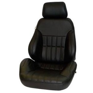 65 - 73 mustang Rally Smoothback Series 1000S Black LEATHER Seat RH